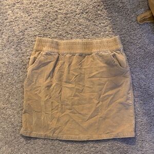 Darling Tan corduroy Mini Skirt